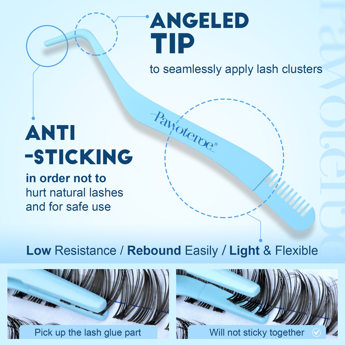 Pawotence Wispy Natural Lash Clusters Kit Spider Lashes D Curl False Lashes Comfortable, Super Soft, Thin Band, Long Lasting Eyelashes Clusters DIY Lash Extensions for Daily Makeup Beginner Friendly