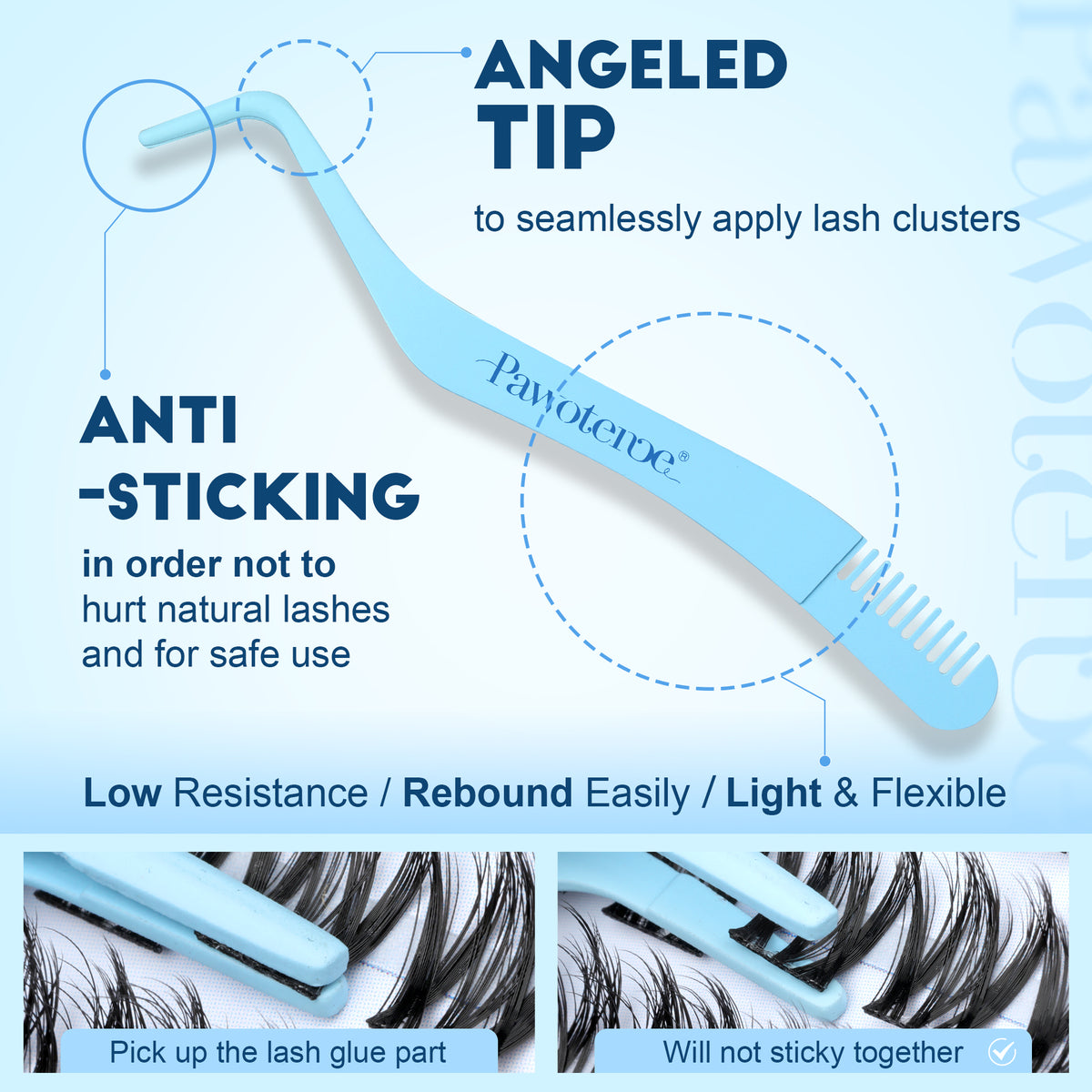 Pawotence Wispy Natural Lash Clusters Kit Spider Cluster Lashes D Curl Comfortable, Super Soft, Thin Band, Long Lasting Eyelashes DIY Lash Extensions for Daily Makeup Beginner Friendly
