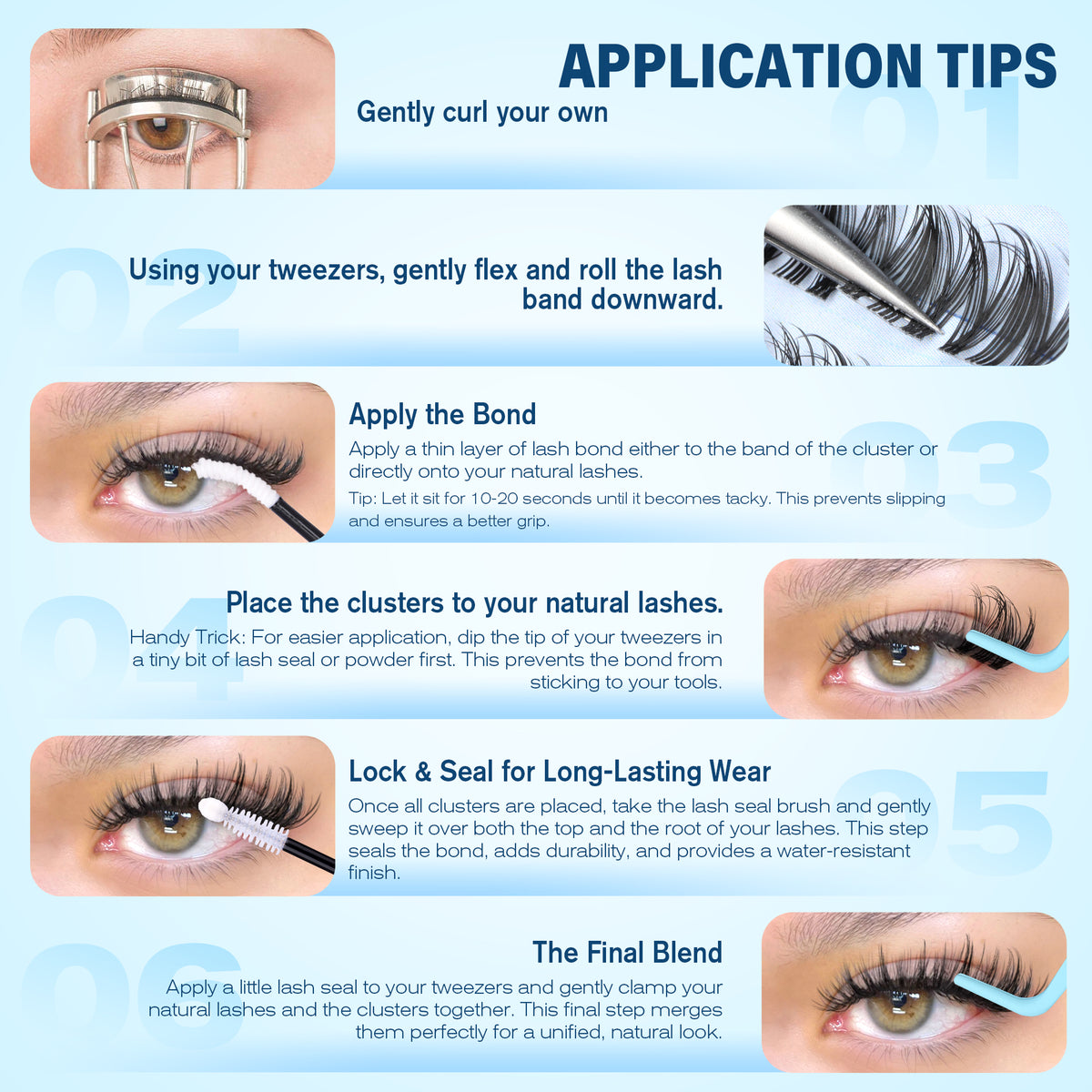 Pawotence Wispy Natural Lash Clusters Kit Spider Lashes D Curl False Lashes Comfortable, Super Soft, Thin Band, Long Lasting Eyelashes Clusters DIY Lash Extensions for Daily Makeup Beginner Friendly