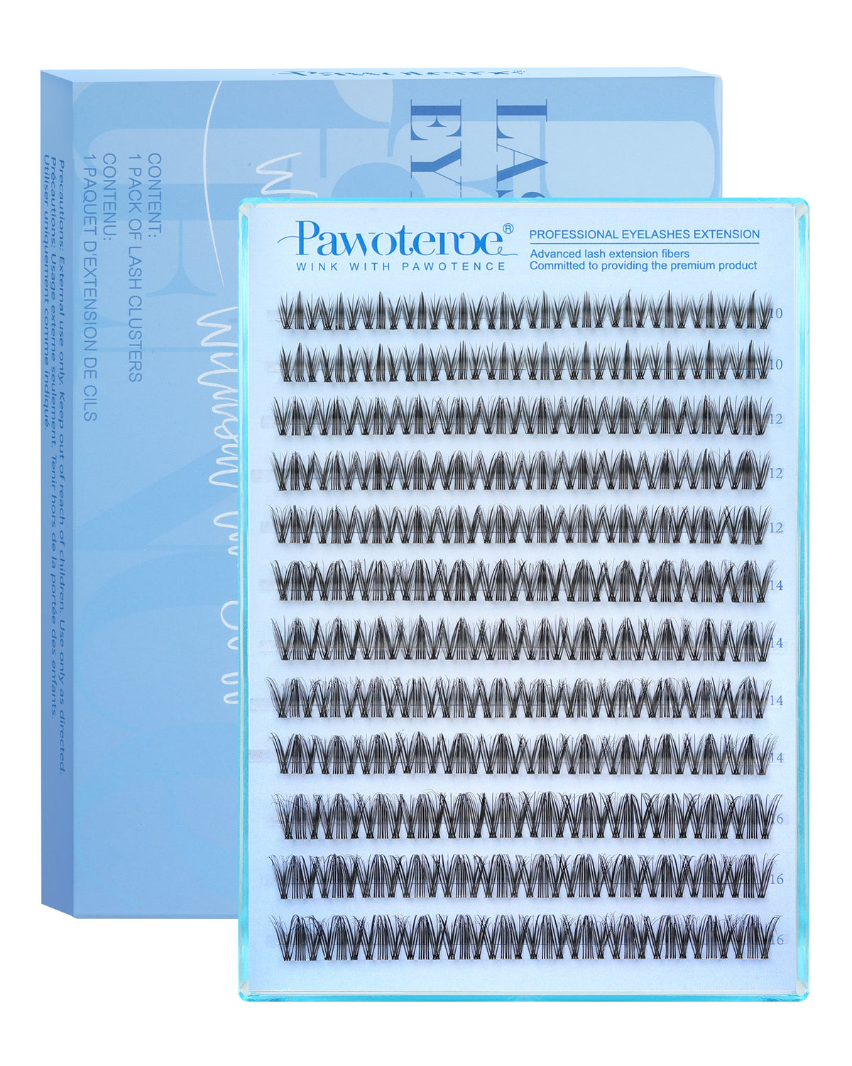 Pawotence Wispy Lash Clusters Spider Lashes D Curl False Lashes Comfortable Soft Thin Band Eyelashes Clusters for Daily Makeup (Lashes Only)