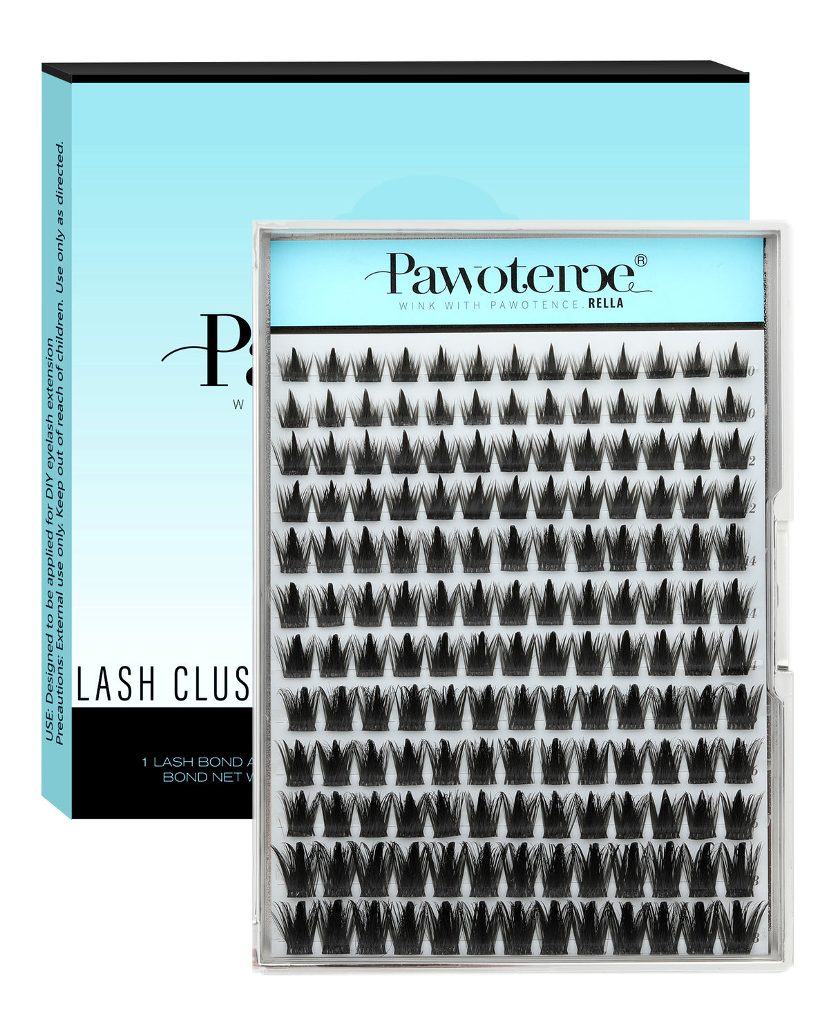 Pawotence Rella Soft Spiky Manga Lash Clusters, Cosplay Eyelash Extensions for Beginners, At-Home Clean Girl Makeup (Lashes Only)